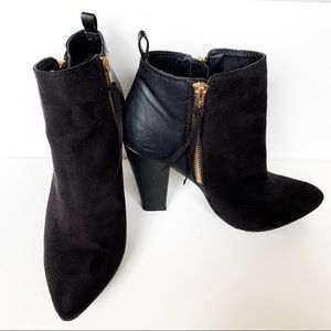 Black Block Heeled Booties